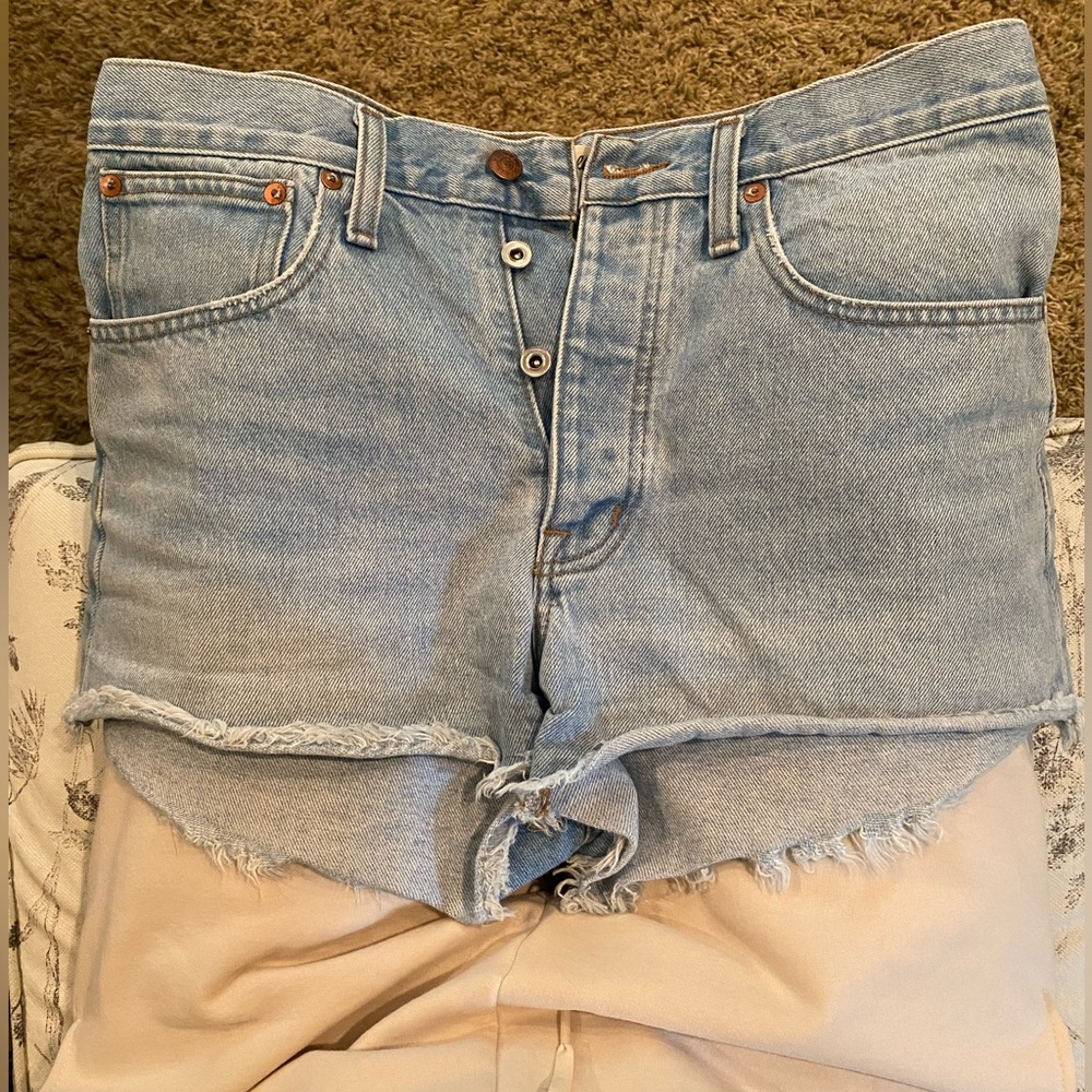 Madewell Relaxed Blue Denim Shorts